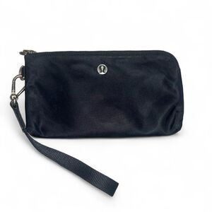 Lululemon Black and Gold Nylon Clutch